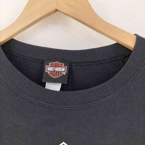 ハーレーダビッドソン HARLEY-DAVIDSON ロゴ アニマル 両面プリント クルーネックスウェット メンズ import:L